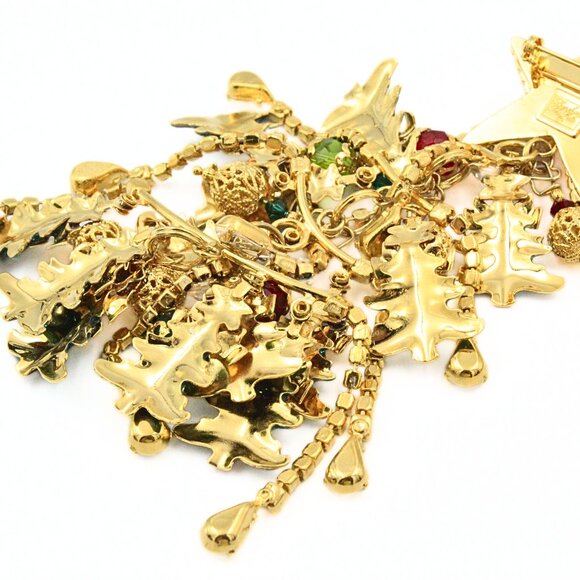 Fun Lunch At Ritz  Enamel Santa Klaus Reindeer Christmas Tree Holiday Set - Picture 9 of 16